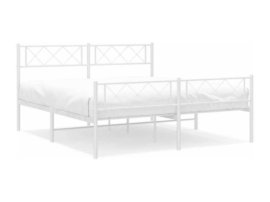 Matelas en métal blanc, 140 x 190 cm