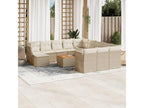 Ensemble de mobilier de jardin en résine tressée beige - dlz1766574895464