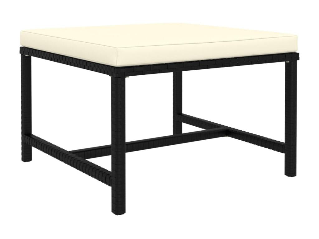 Ensemble de mobilier de jardin en résine tressée noire - dlz1766574913713