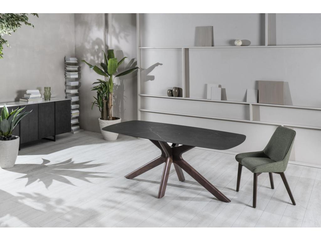 Table noire, 180 x 90 x 76 cm