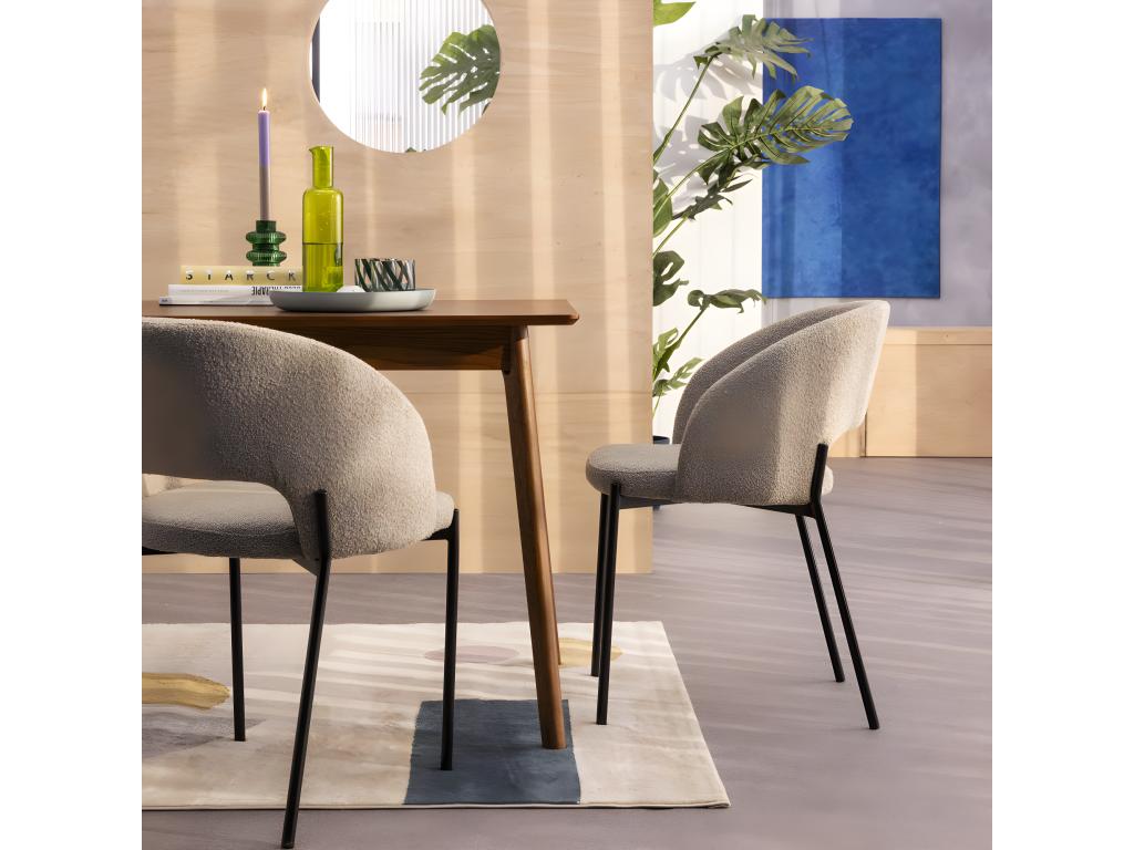 Meubles de maison en tissu boucle beige