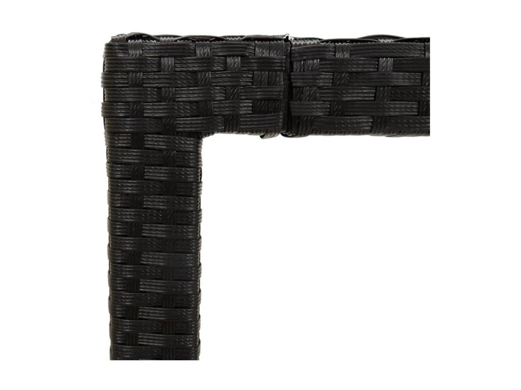 Mobilier de maison en résine tressée noire - dlz1766575296472