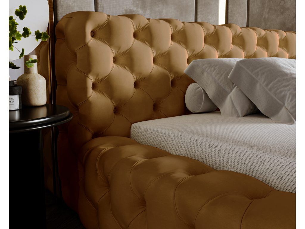 Lit doré, 160 x 200 cm