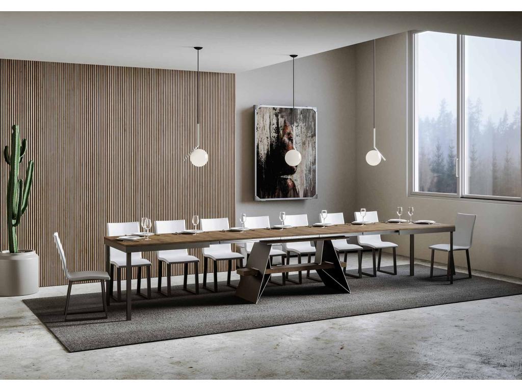 Table marron, 90 x 160 cm