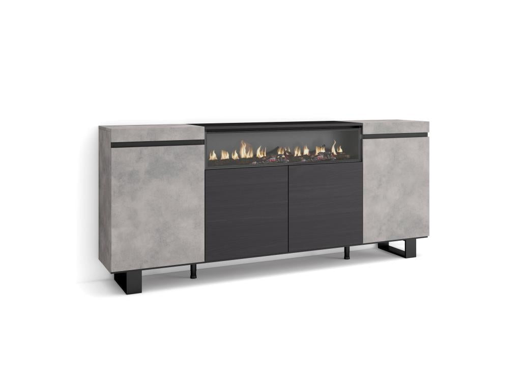 Buffet gris, 200 x 87 x 35 cm