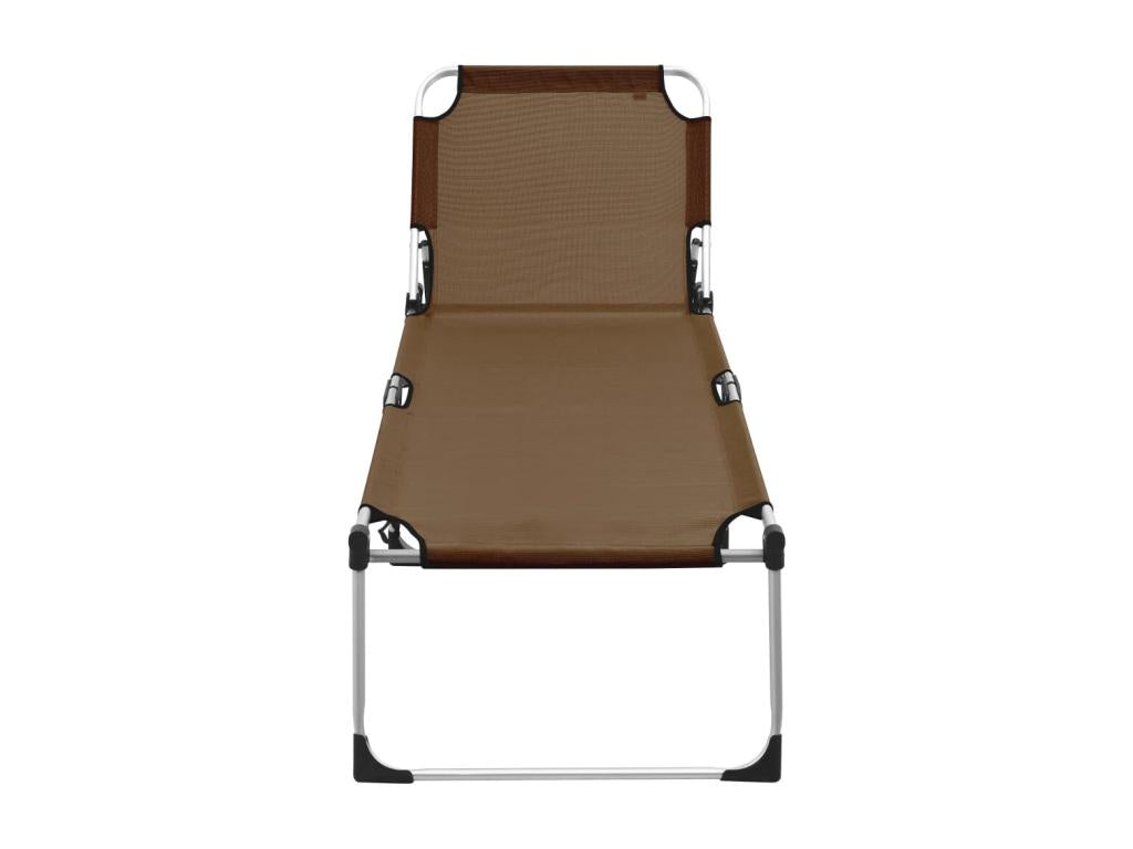 Chaise longue marron