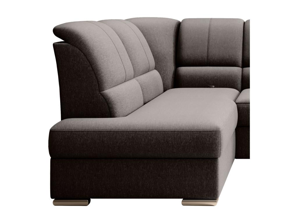 Canapé-lit en tissu marron