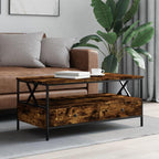 Table basse en bois composite marron, 100 x 51 x 45 cm