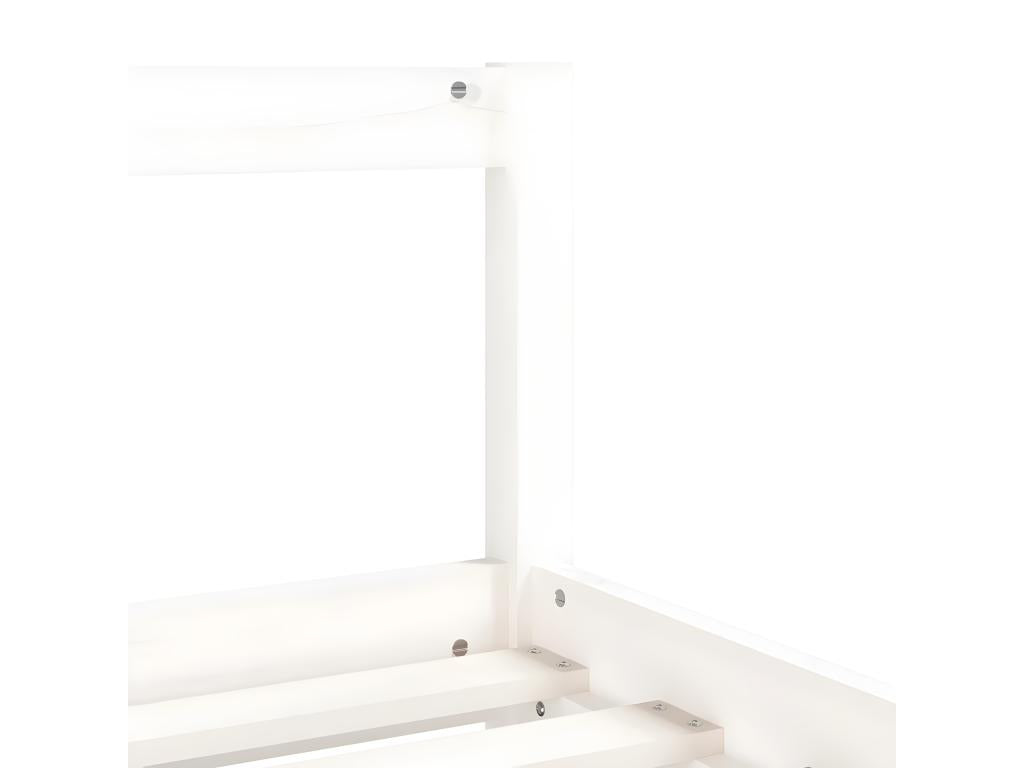 Cadre de lit en pin blanc, 80 x 200 cm