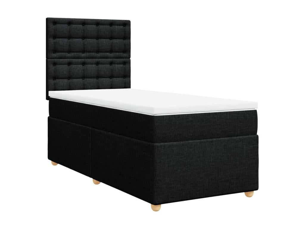 Matelas en tissu noir, 90 x 190 cm