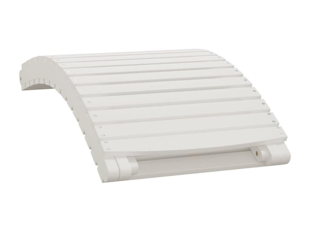 Chaise longue en bois massif blanc, 184 x 55 x 64 cm