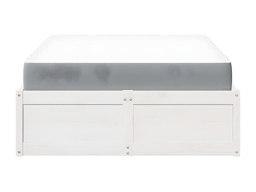Matelas en bois massif blanc, 120 x 200 cm