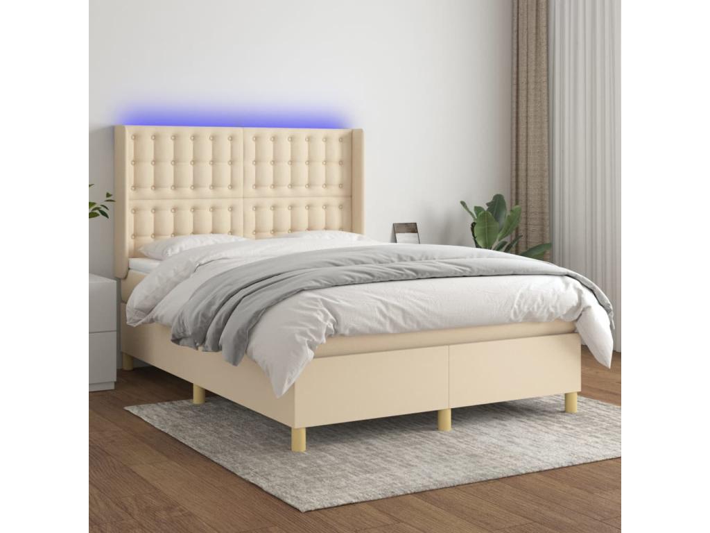 Matelas en tissu beige, 140 x 190 cm