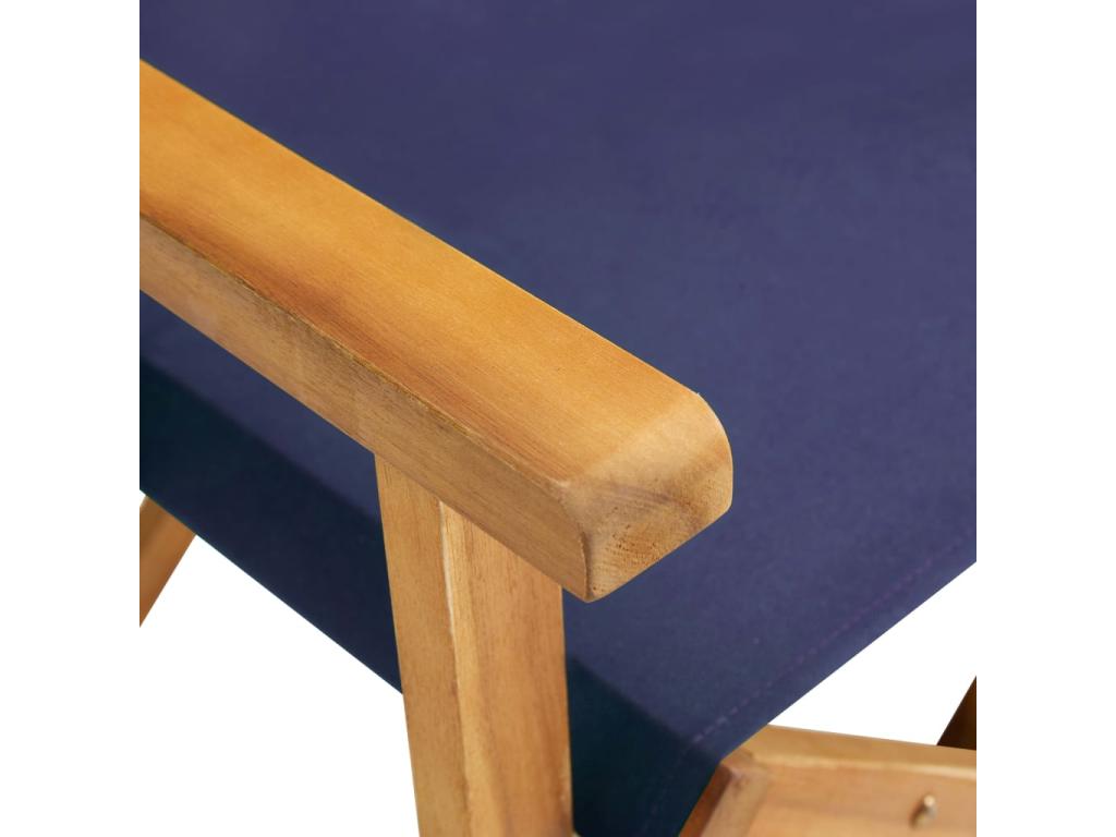Chaise bleue en bois massif
