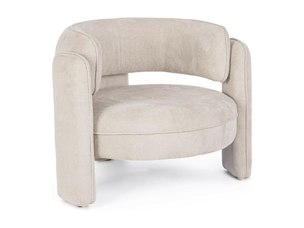 Fauteuil d'appoint en tissu beige