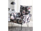 Fauteuil d'appoint en tissu noir - dlz1766575410374