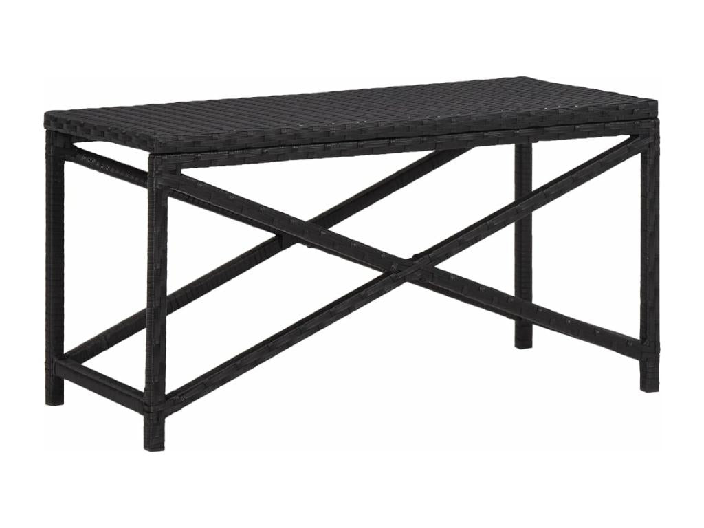Banc noir, 80 x 40 x 43 cm