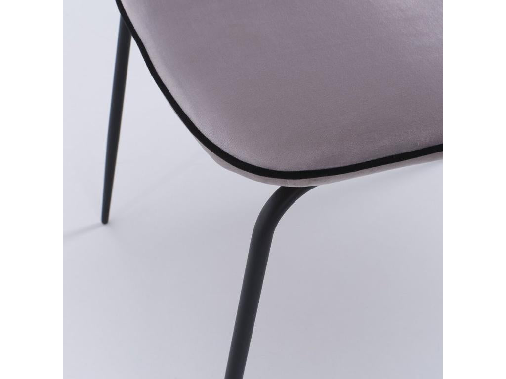 Fauteuil en velours gris