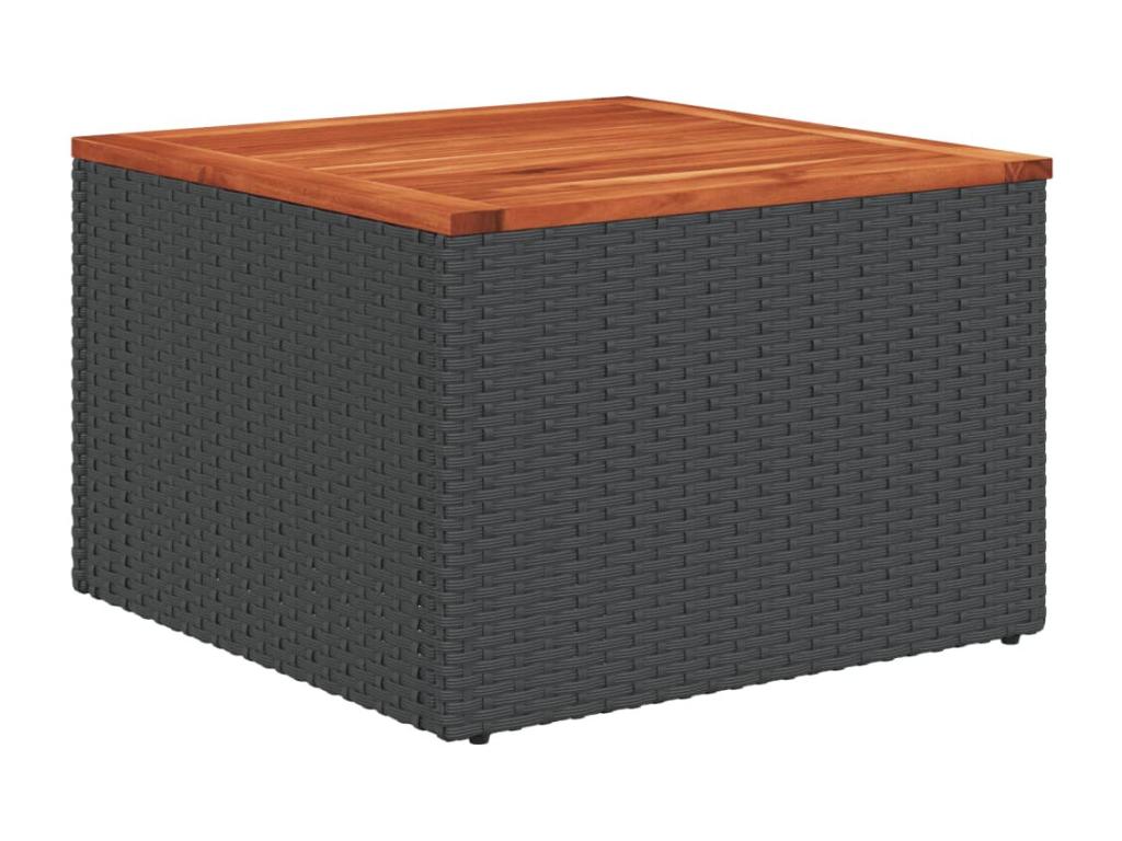 Ensemble de mobilier de jardin en résine tressée noire - dlz1766575232158