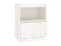 Buffet en bois massif blanc, 60 x 34 x 75 cm
