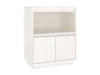 Buffet en bois massif blanc, 60 x 34 x 75 cm