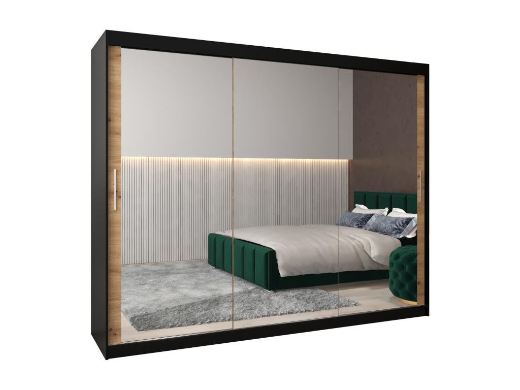 Armoire noire, 250 x 62 x 200 cm