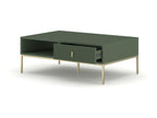 Table basse verte, 104 x 68 x 40 cm