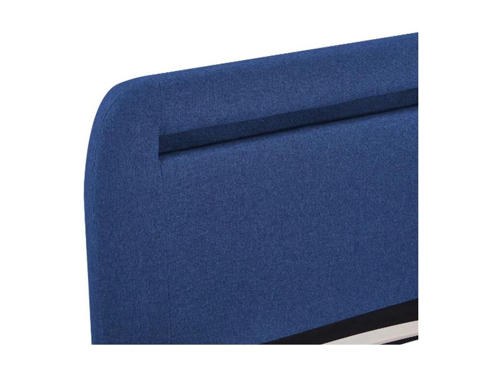 Lit en tissu bleu, 160 x 200 cm