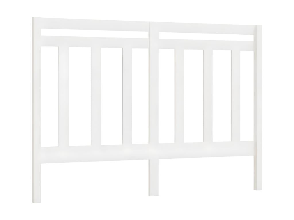 Lit en bois massif blanc, 141 x 4 x 100 cm