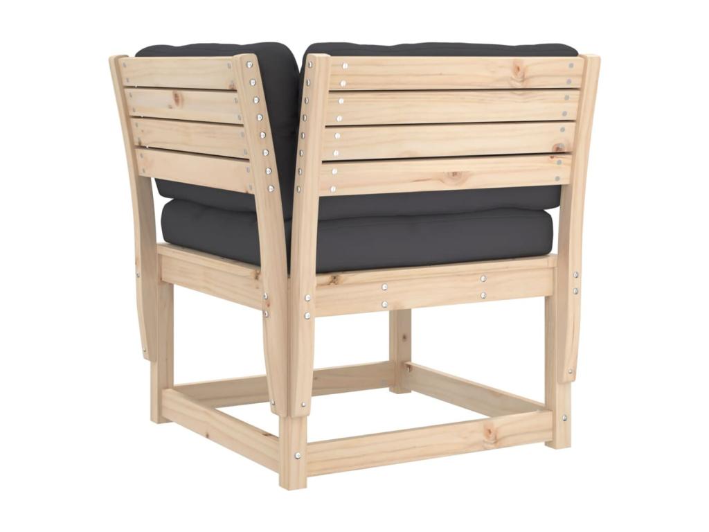 Ensemble de mobilier de jardin en pin brun - dlz1766575616193