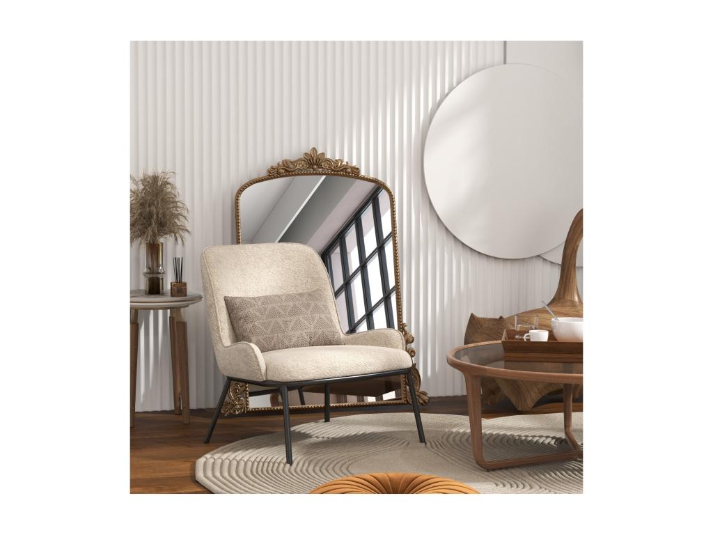 Mobilier d'intérieur en tissu bouclé beige - dlz1766575407723