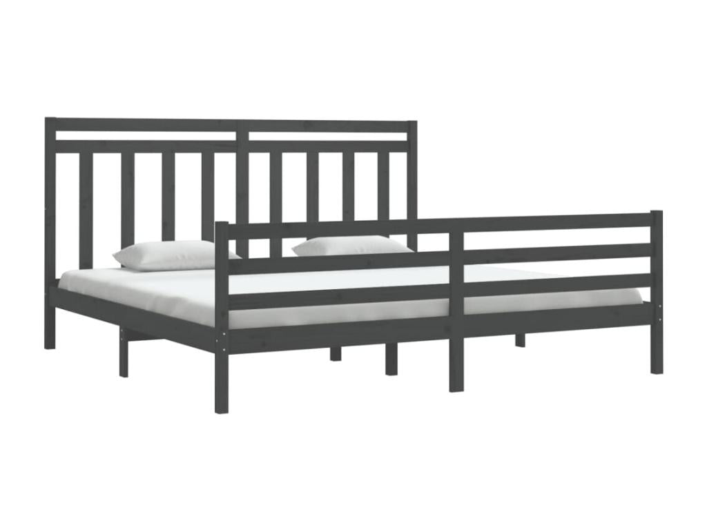 Matelas en bois massif gris, 200 x 200 cm