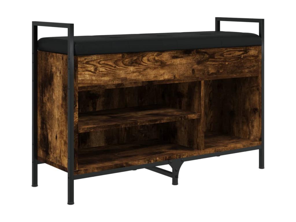 Banc en bois d'ingénierie brun, 85,5 x 32 x 57,5 ​​cm