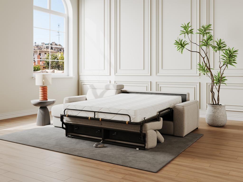 Matelas en tissu beige