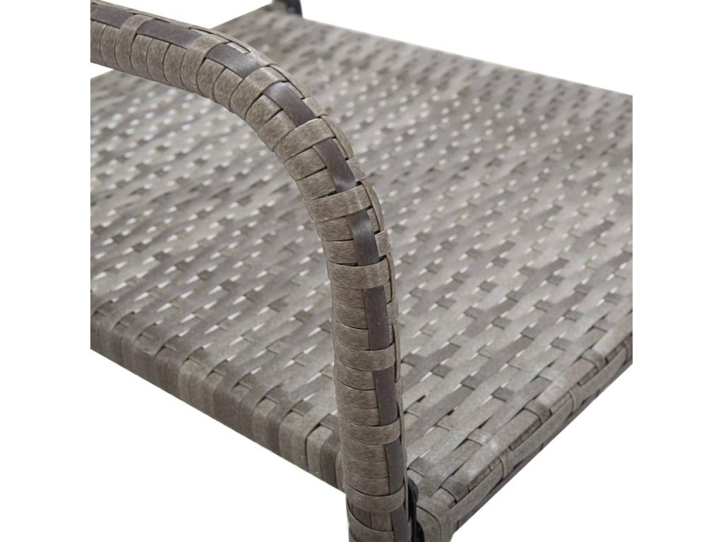 Meubles de maison en résine tressée grise