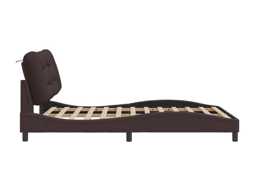Matelas en tissu marron, 120 x 200 cm