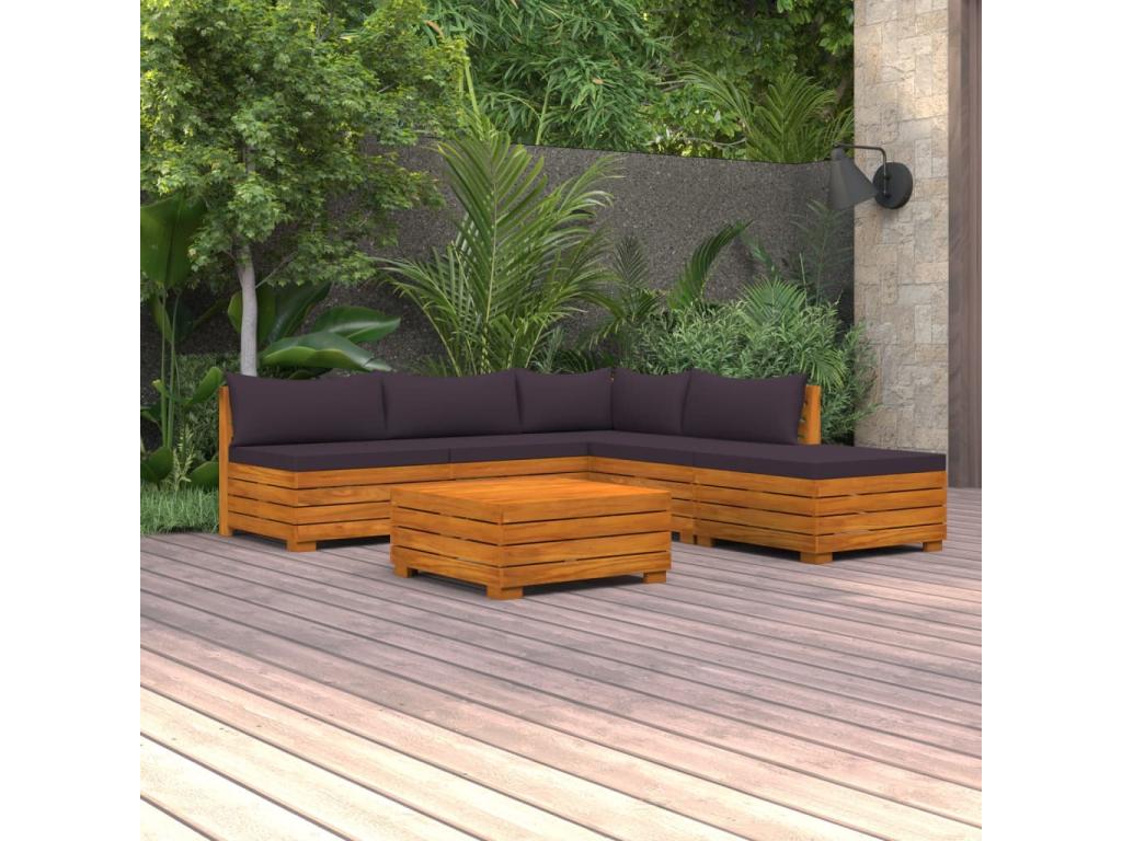 Ensemble de mobilier de jardin gris - dlz1766575057651