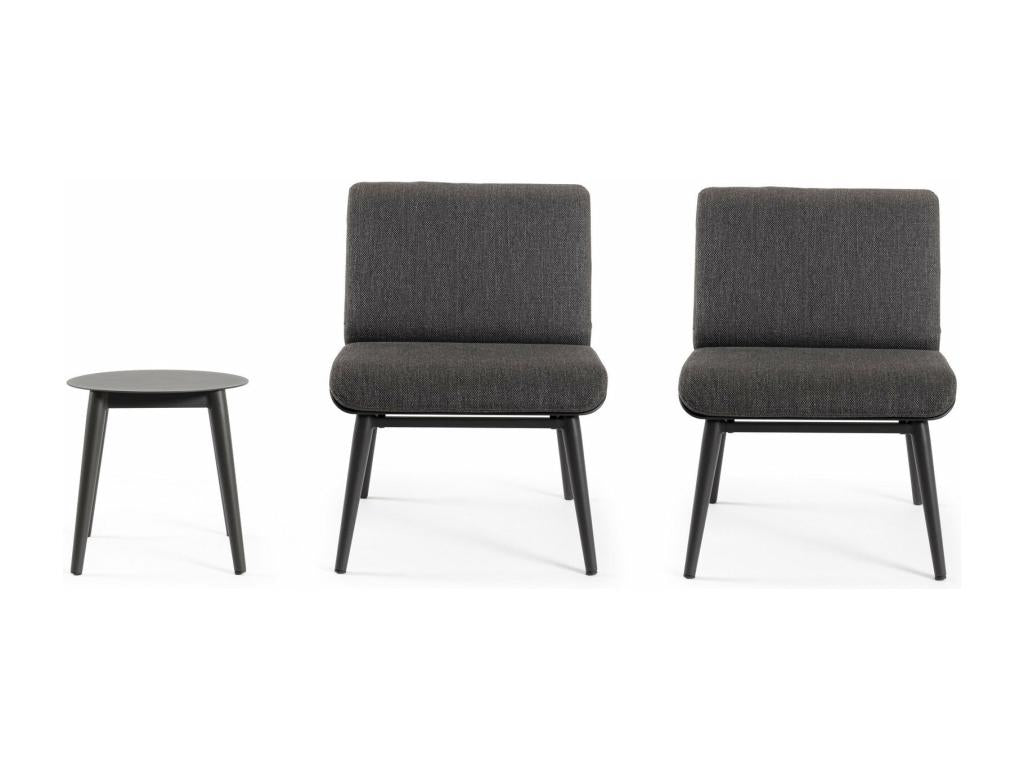 Ensemble de mobilier d'extérieur anthracite