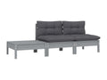 Ensemble de mobilier de jardin en pin gris - dlz1766575627305