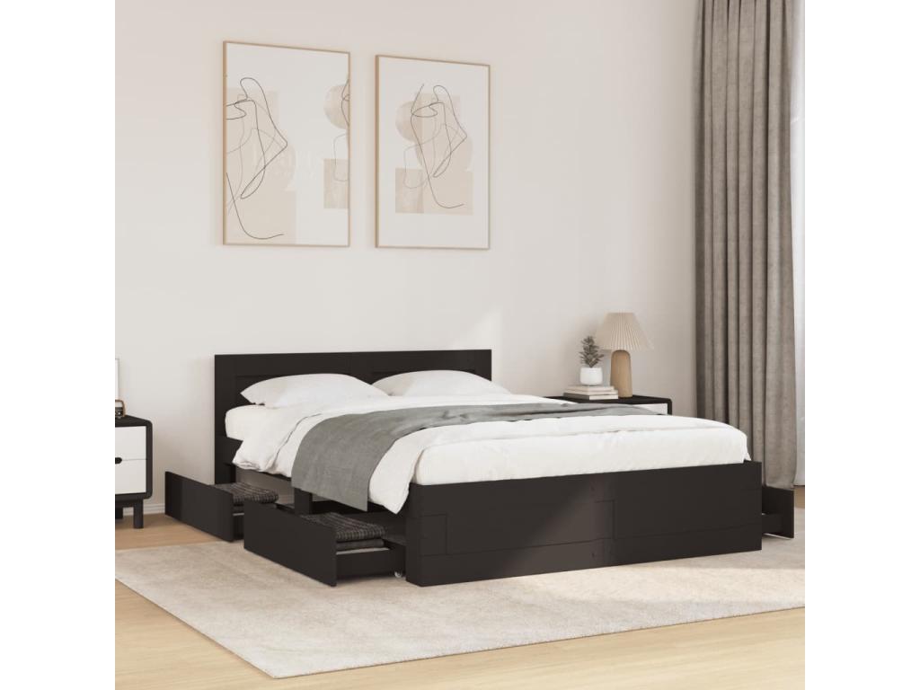 Matelas noir, 135 x 190 cm