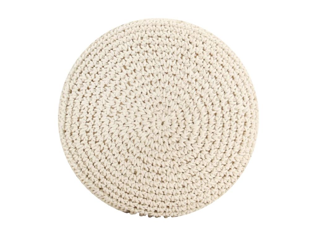 Pouf beige, 45 x 30 cm