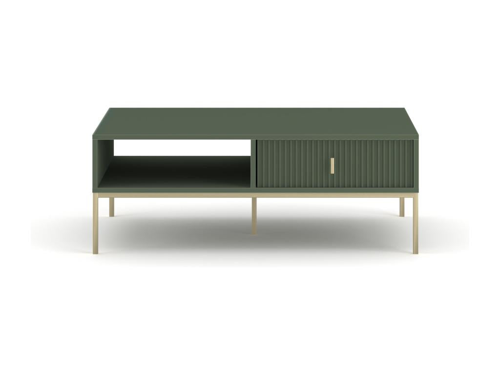 Table basse verte, 104 x 68 x 40 cm
