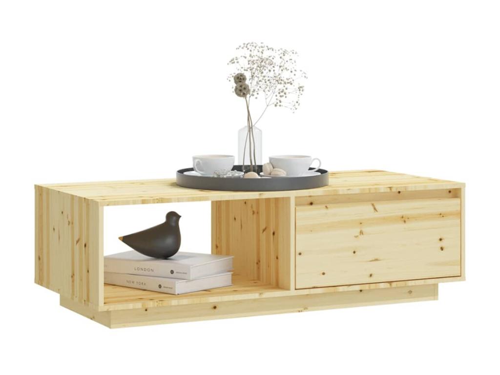 Table basse naturelle, 110 x 50 x 33,5 cm