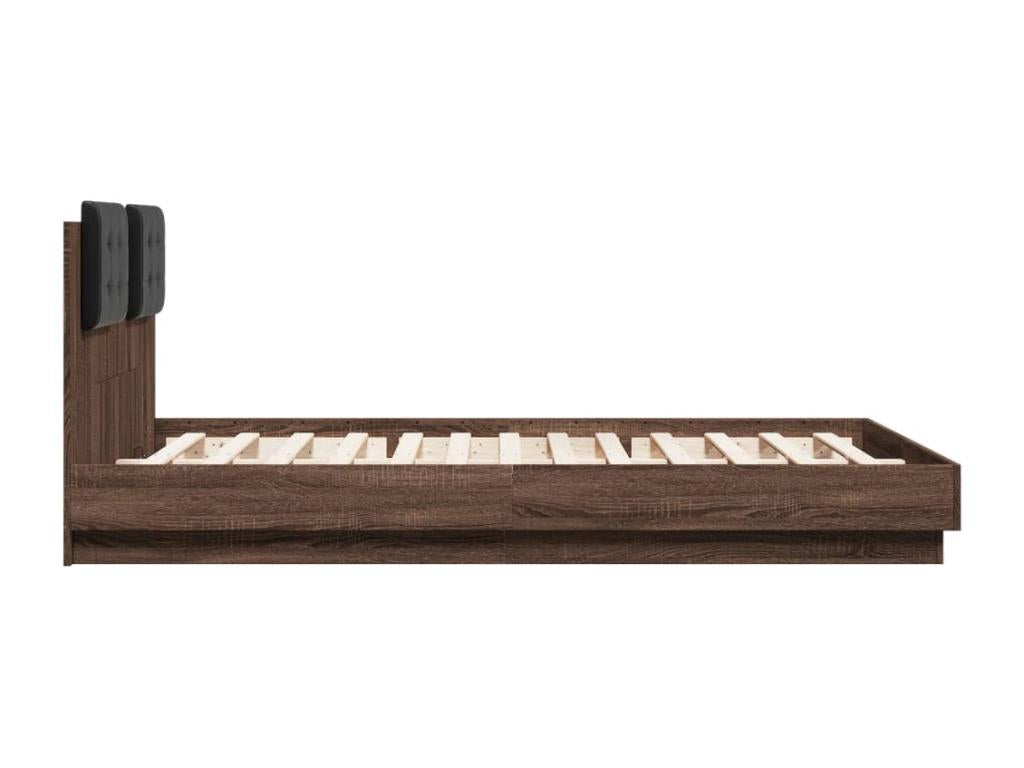 Cadre de lit en chêne brun, 150 x 200 cm