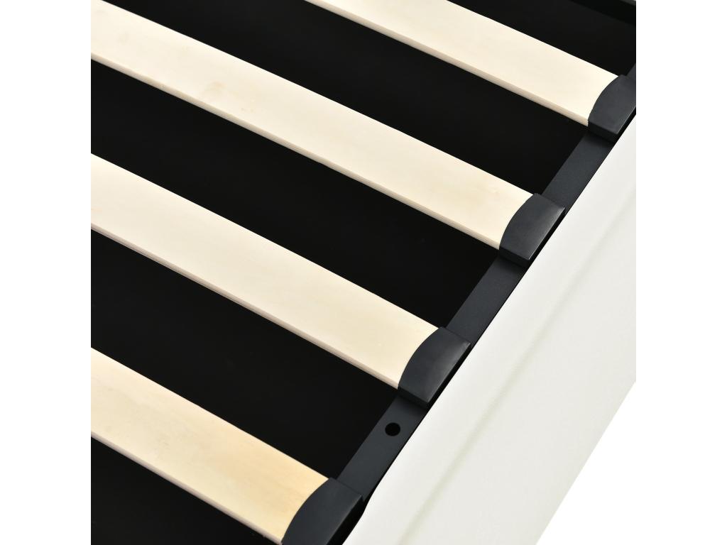 Matelas en cuir blanc, 160 x 200 cm