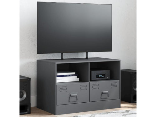 Meuble TV anthracite, 67 x 39 x 44 cm
