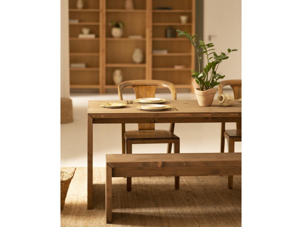 Banc marron, 145 x 45 cm