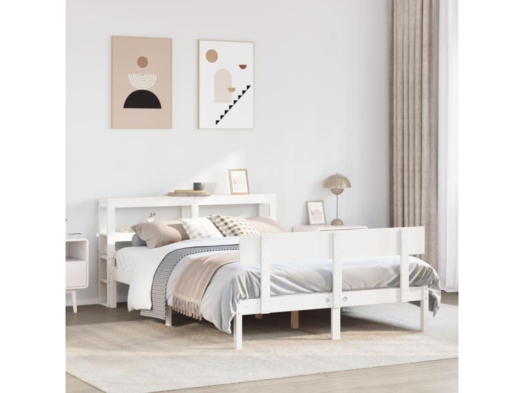 Matelas en bois de pin blanc, 160 x 200 cm
