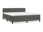 Matelas en velours gris, 180 x 200 cm