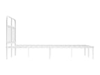 Cadre de lit en métal blanc, 120 x 190 cm